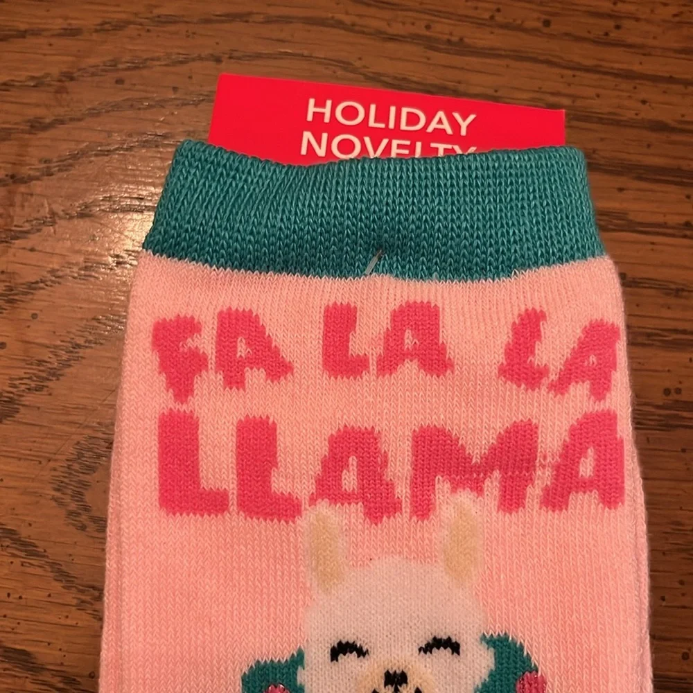 Llama holiday‎ socks, NWOT